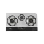 NasGas DG-145 BK, 3-Burner, Built-In, Gas Hob / Cooking Range