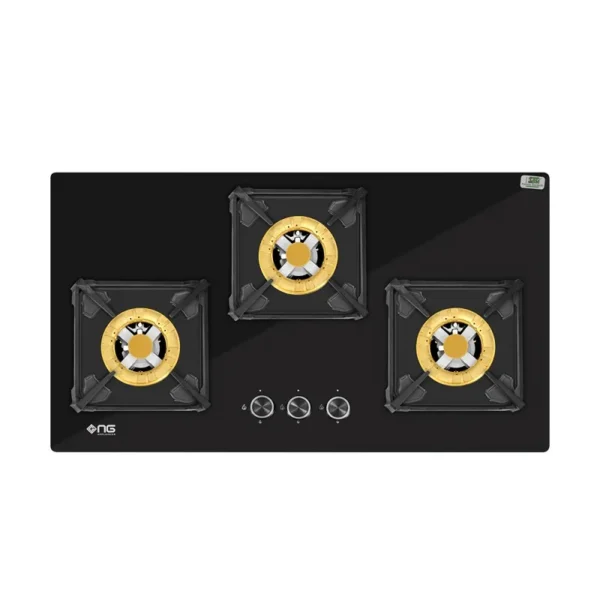 NasGas DG-227 G, 3-Burner, Built-In, Glass-Top Gas Hob