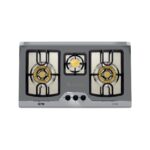 NasGas DG-333 BK 3-Burner, Steel-Top, Built-In Gas Hob