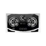 NasGas DG-931 BK 3-Burner, Steel-Top, Built-In Gas Hob