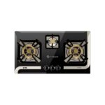 NasGas DG‑933 BK 3‑Burner, Steel‑Top, Built‑In Gas Hob