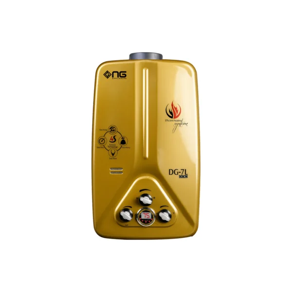 NasGas DG‑07L, Gold 7‑Liter, Instant Gas Geyser, Compact & Energy‑Efficient Heater