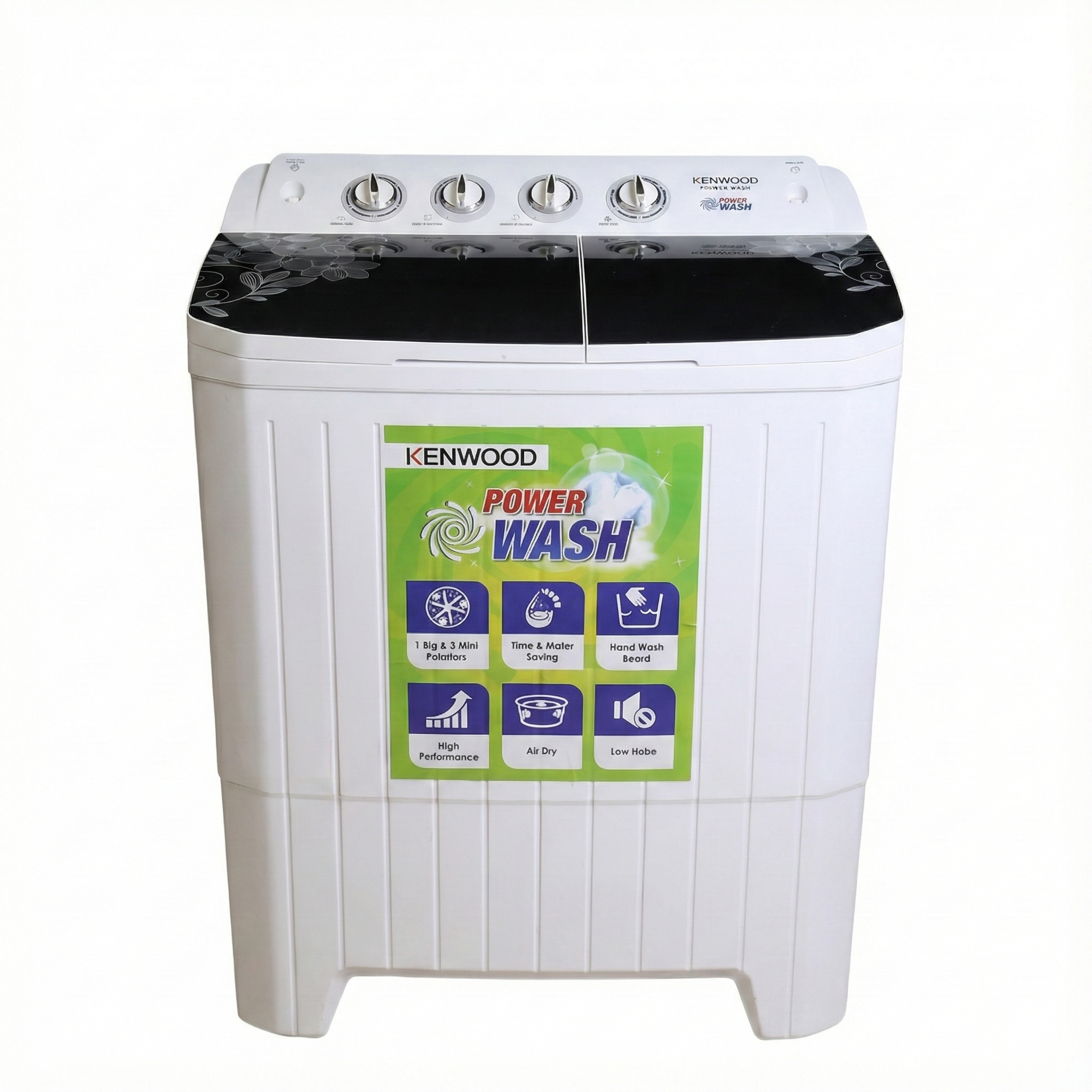Kenwood KWM-231159, 11 kg, Twin-Tub Washing Machine, Powerful Wash & Fast Spin Dryer