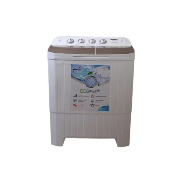 Homage HW-49112SAG 11KG Semi Automatic Twin Tub Washing Machine, Glass Door & Powerful Performance