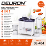 Deuron 404 Juicer Blender – White - Image 3